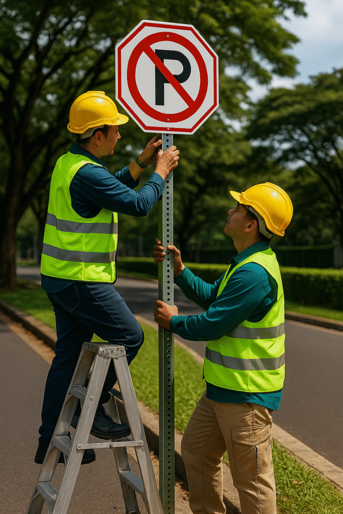Installation of Traffic Signages